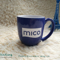 Blue Colored ceramic mugs