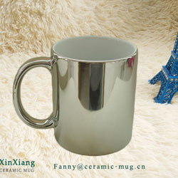 Silver Coating Ceramic Mugs