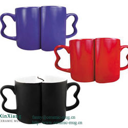Couple Changing Glazed Ceramic mugs