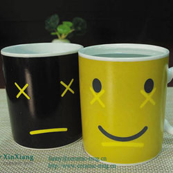 Smiling face Magic Ceramic Mugs