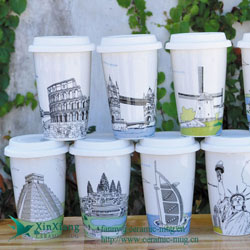 Eco cups scenery With Silicone Cover