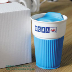 Blue Eco cups With Silicone Cover