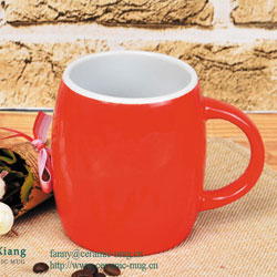 Red Soup Cup Ceramic Mugs 14oz