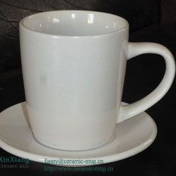 Ceramic Coffee Mug & Saucer 8oz