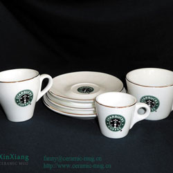 Fine Porcelain Ceramic Coffee Cup & Saucer 2