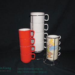 Stacked Cup - Color Glazed Ceramic Mugs