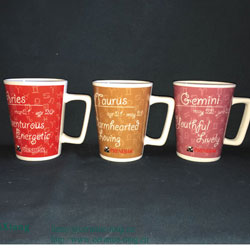 V Shape Ceramic mugs with Printing