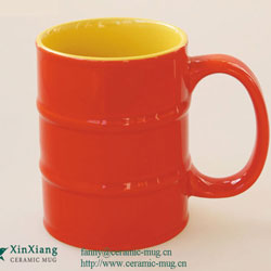 Slub Color Glazed Ceramic Mugs