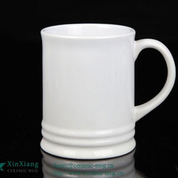 White Glazed Ceramic Beer Mugs