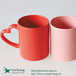 Heard-Shape Handle Valentine Ceramic Cups