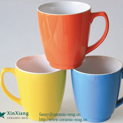 Color Glazed Ceramic Tea Mugs 11oz