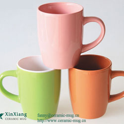 Color Glazed Ceramic Coffee Mugs 11OZ