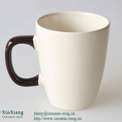 Black Handle Ceramic Coffee Mugs