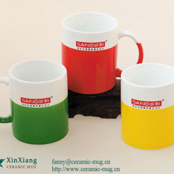 Half Color Glazed Ceramic Coffee Mugs