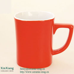 Red Square Ceramic Coffee Mugs