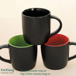 Insite Black Matt Color Glazed Ceramic Mugs