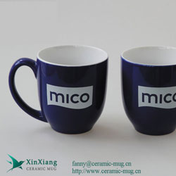 Blue Colored ceramic mugs