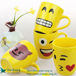 Yellow Expression Ceramic Coffee Mugs 2
