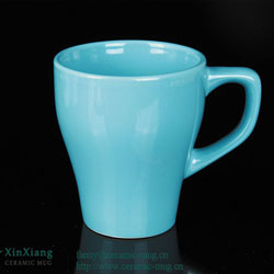 V Shape Glazed Ceramic Coffee Mugs