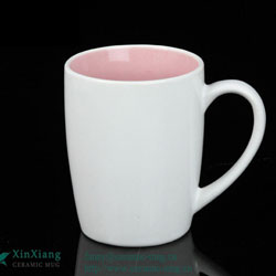 Inside Pink Color Glazed Ceramic Cups