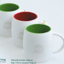 Relief Color Glazed Soup Ceramic Mugs