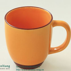 Matt Color Glazed Soup Ceramic Mugs