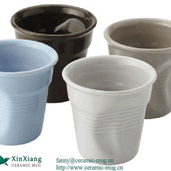 Deformation Glazed Ceramic Coffee Cups