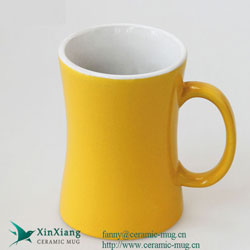 Yellow Color Glazed Ceramic Beer Mugs