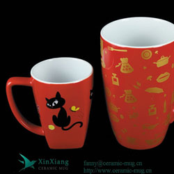 Glazed Ceramic Coffee Mugs with Printing 2