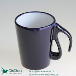 Special-shaped Handle Glazed Ceramic Coffee Mugs