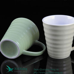 Thread V Shape Ceramic Coffee Mugs