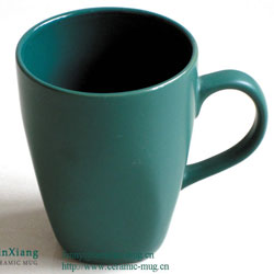 Matt Color Glazed Soup Ceramic Mugs