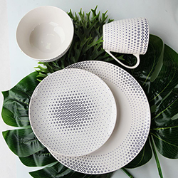 Stylish simplicity and fine process 16pcs dinner sets ceramic porcelain for home and restaurant 