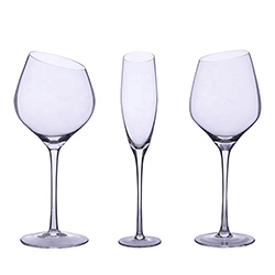 Crystal glass goblet oblique mouth European and American lead-free red wine glass champagne glass