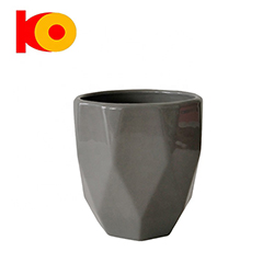 Wholesale custom pattern gray irregular shape without handle ceramic drinking cups 