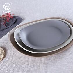 New design colorful glazed nordic blue restaurant porcelain ceramic porcelain dinner fancy food serving dish plate 