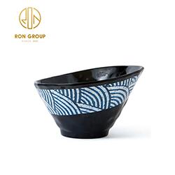 Black/ White Round bowl for soup melamine salad bowl set 