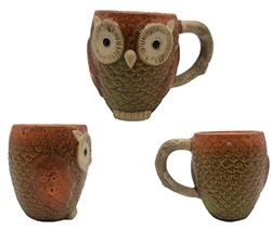 High Quality cute Exquisite Drinking Mug ceramic 3D owl shape cup 