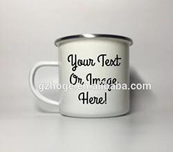 New customized logo impact resistant metal camping enamel cup 