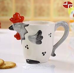 Ceramic easter design with painting dolomite milk water coffee drink cup mug