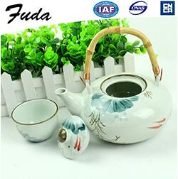 5PCS China Ceramic Blue Coffee Tea Cup Porcelain Tea Set