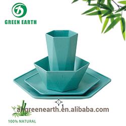 amily Daily Necessities irregular bamboo fiber tableware set bamboo fibre powder dinnerware dinner plate bowl cup food tray 