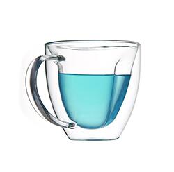 Manufacturer glassware double wall coffee tea glasses espresso cup with handle