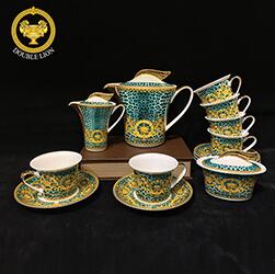 Wholesale hot selling coffee tea sugar set high end luxury ceramic coffee tea set made in china 