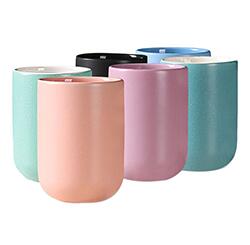 Cylinder wholesale cheap hotel home goods tooth brush holder ceramic tumbler cups gargle toothbrush cup tooth mug 