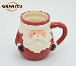 decorative small christmas santa claus ceramic milk jug 