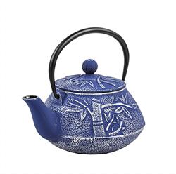 Cast Iron Enamel Infuser Teapot Blue 