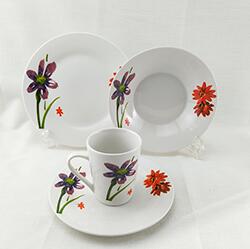 China factory wholesale 24pcs ceramic porcelain dinner set with custom design
