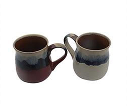 American style handmade drump shaped 26oz reactive glazing stoneware mug