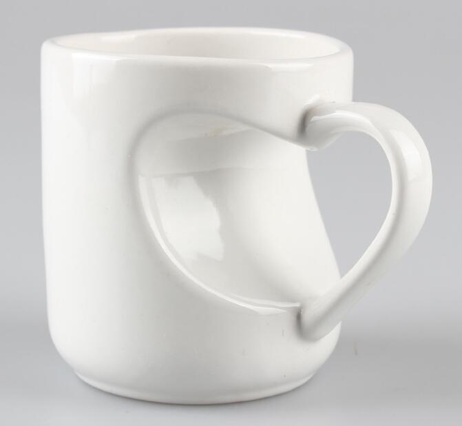 Ceramic mug heart shaped ceramic cup creative ceramic cup